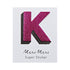 Leatherette Alphabet Sticker K